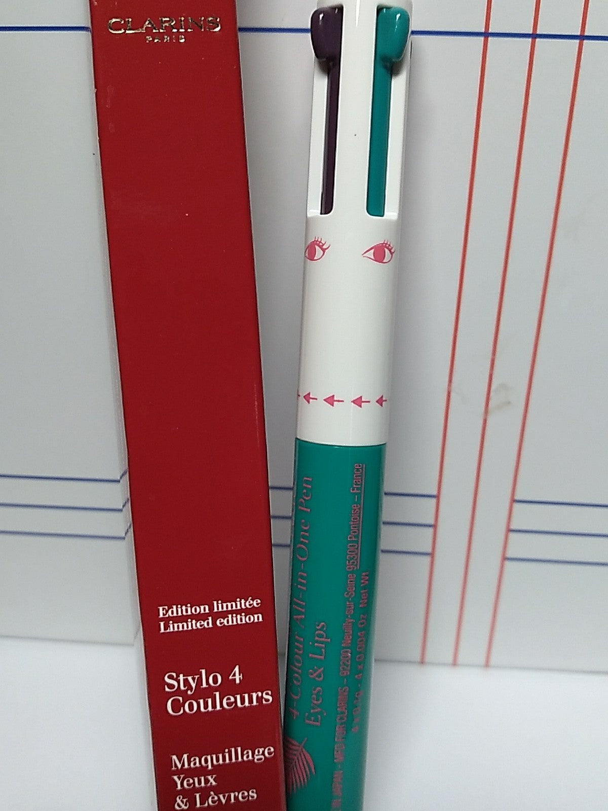 Clarins 4-Color All-In-One Pen for Eyes & Lips Limited Edition - NIB