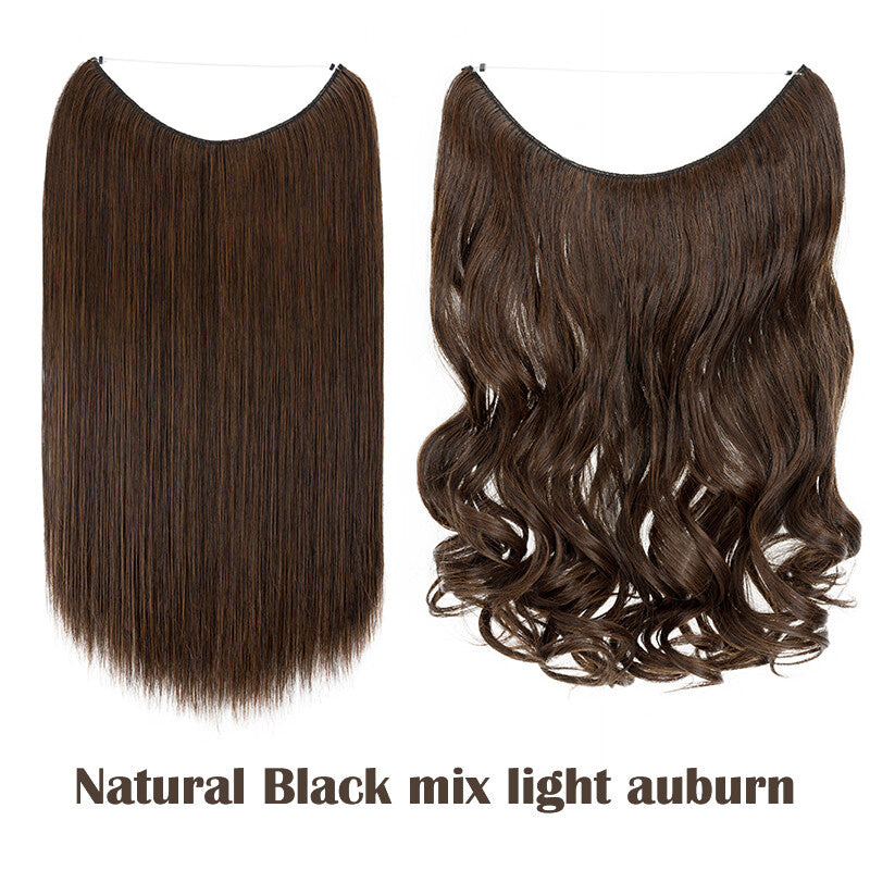 Hair Extensions with Elastic Band & Miracle Ring - Thick, Real Hair