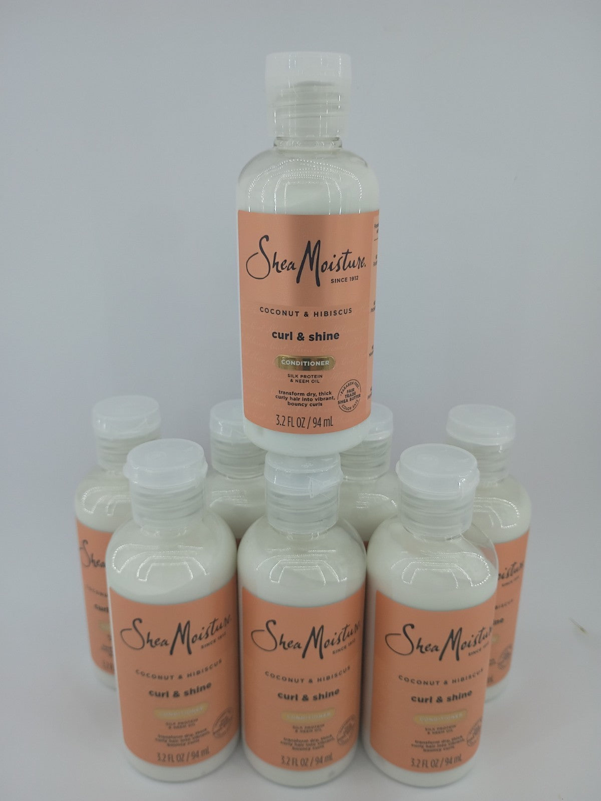 SheaMoisture Coconut Hibiscus Curl & Shine Conditioner for Thick Curly Hair 3.2oz Lot of 8