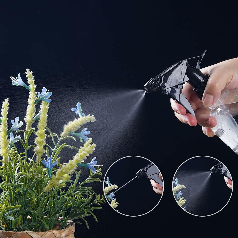 8oz Plastic Spray Bottles Set - Adjustable Water Spray for Plants, Hair, Cleaning