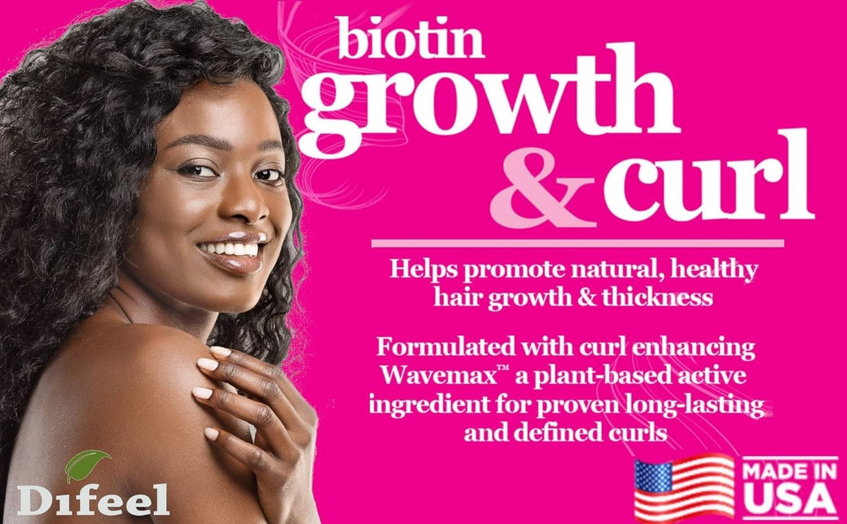 Biotin Curl Oil for Hair Growth & Definition - 2.5 oz Natural Hair Treatment