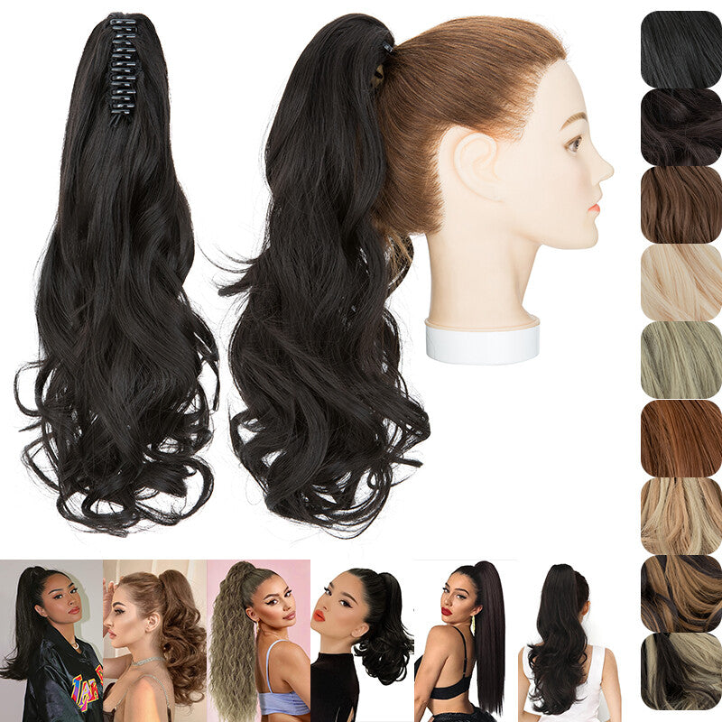 Thick Wavy Claw Clip Ponytail Hair Extension - Natural Look