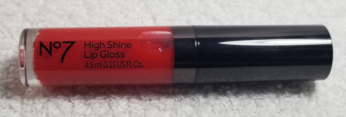 No7 High Shine Lip Gloss Roaring Red Limited Edition Travel Size