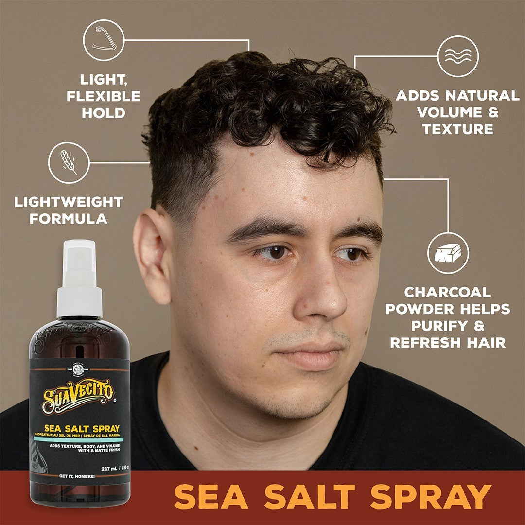 Sea Salt Spray for Hair - Natural Volume & Texture - Alcohol & Paraben Free - 8 oz