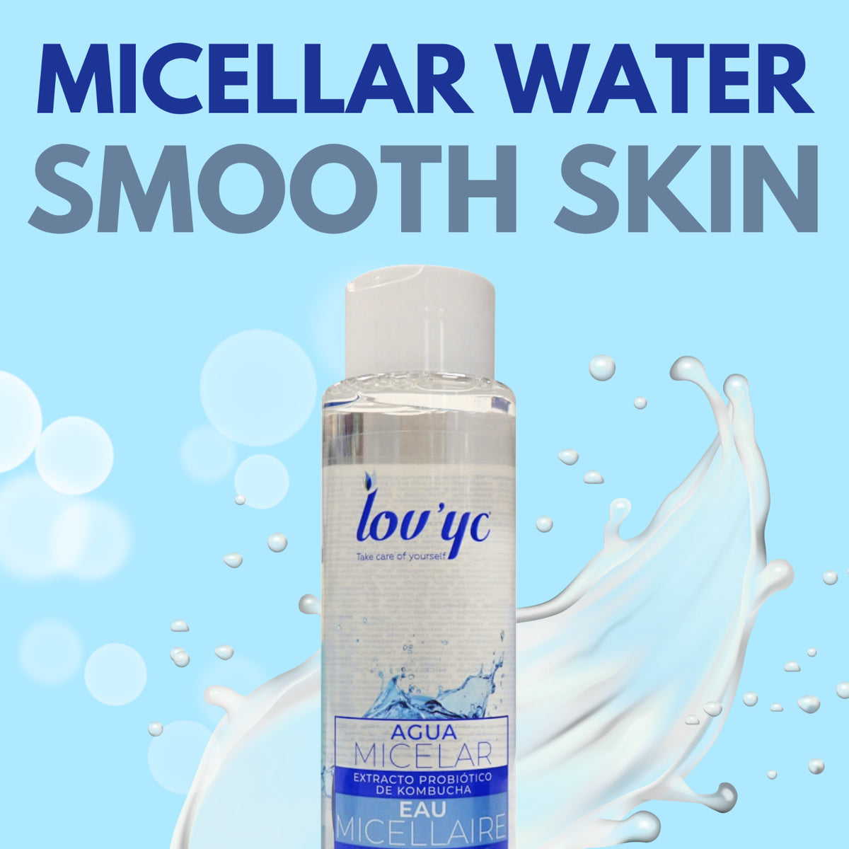 Micellar Water with Kombucha Extract – Gentle Facial & Eye Cleanser for All Skin Types