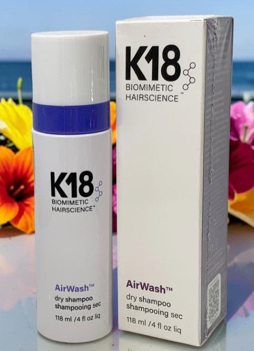 K18 AirWash Dry Shampoo - 118 ml Refreshes Hair, Absorbs Oil & Odor
