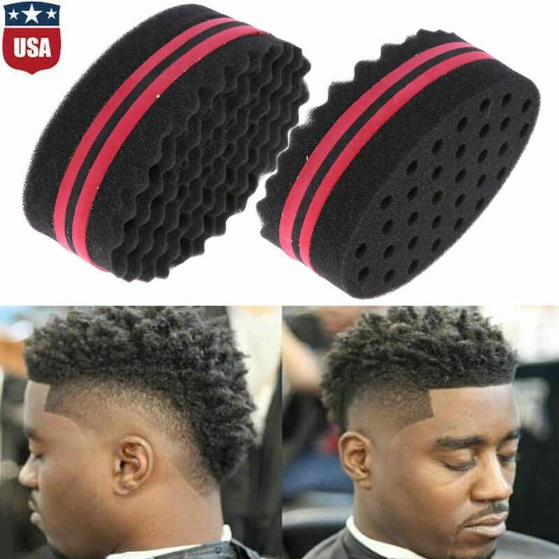 Magic Barber Double-Sided Brush for Black Men's Curly Hair Coil Care
