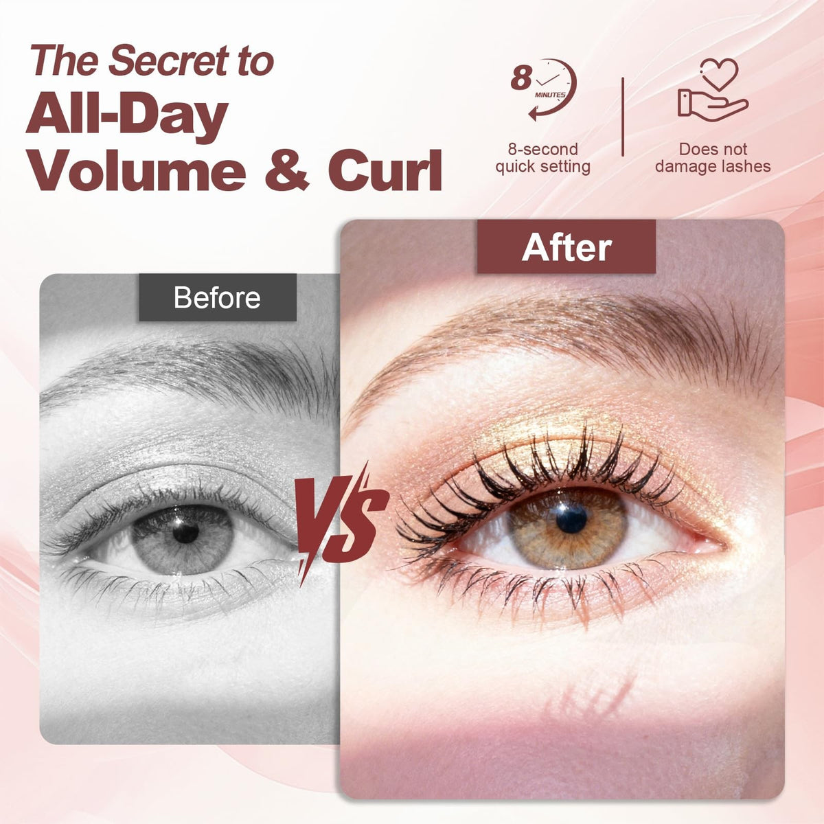 Electric Heated Eyelash Curler with 2 Heat Modes & Long-Lasting Curl