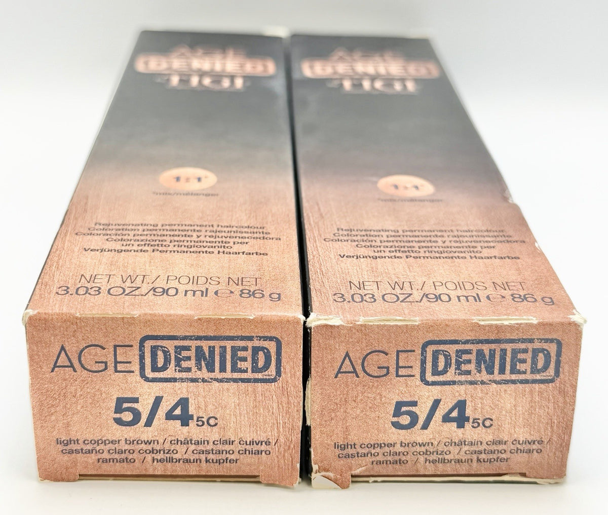 Permanent Hair Color 5/4 Light Copper Brown - 2x 3.03oz