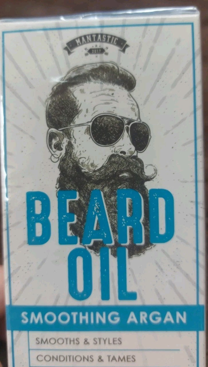 Mantastic Argan Beard Oil 2 fl oz - Smoothing Facial Hair & Mustache Care