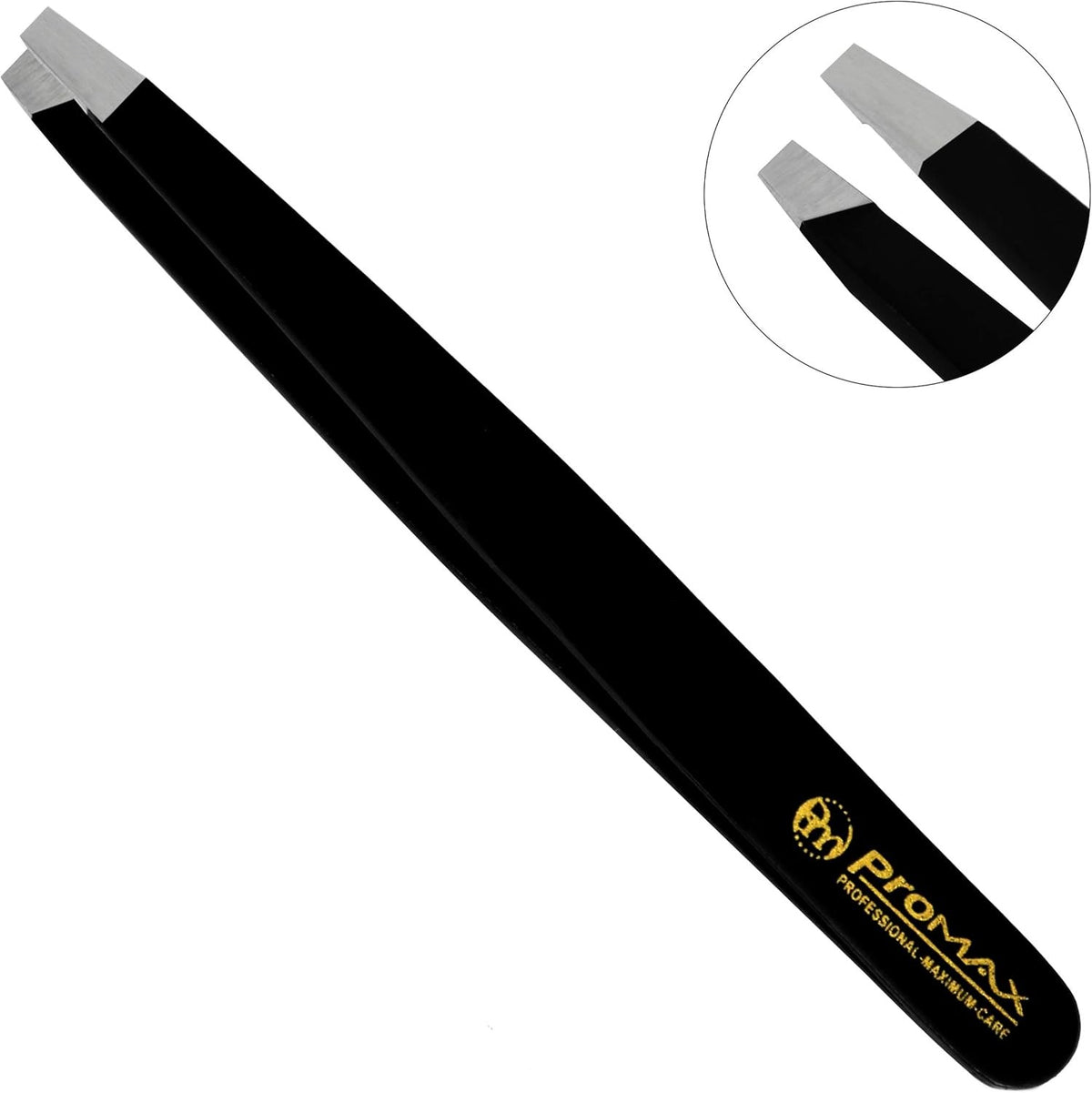 Professional Eyebrow Tweezers Set - Stainless Steel Precision Black