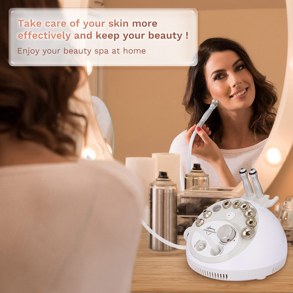 3-in-1 Diamond Microdermabrasion Facial Machine Skin Peeling Vacuum US