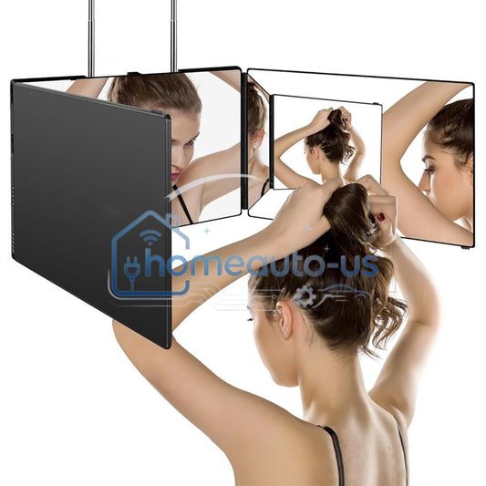 3-Way Self Hair Cutting Mirror - 360° Tri-Fold Shaving & Makeup Mirror