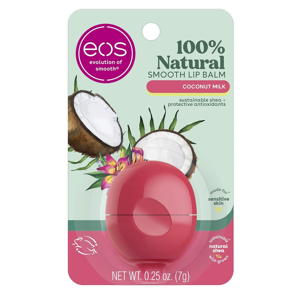 Visibly Soft Coconut Milk Lip Balm Sphere - Natural Moisturizing Lip Care