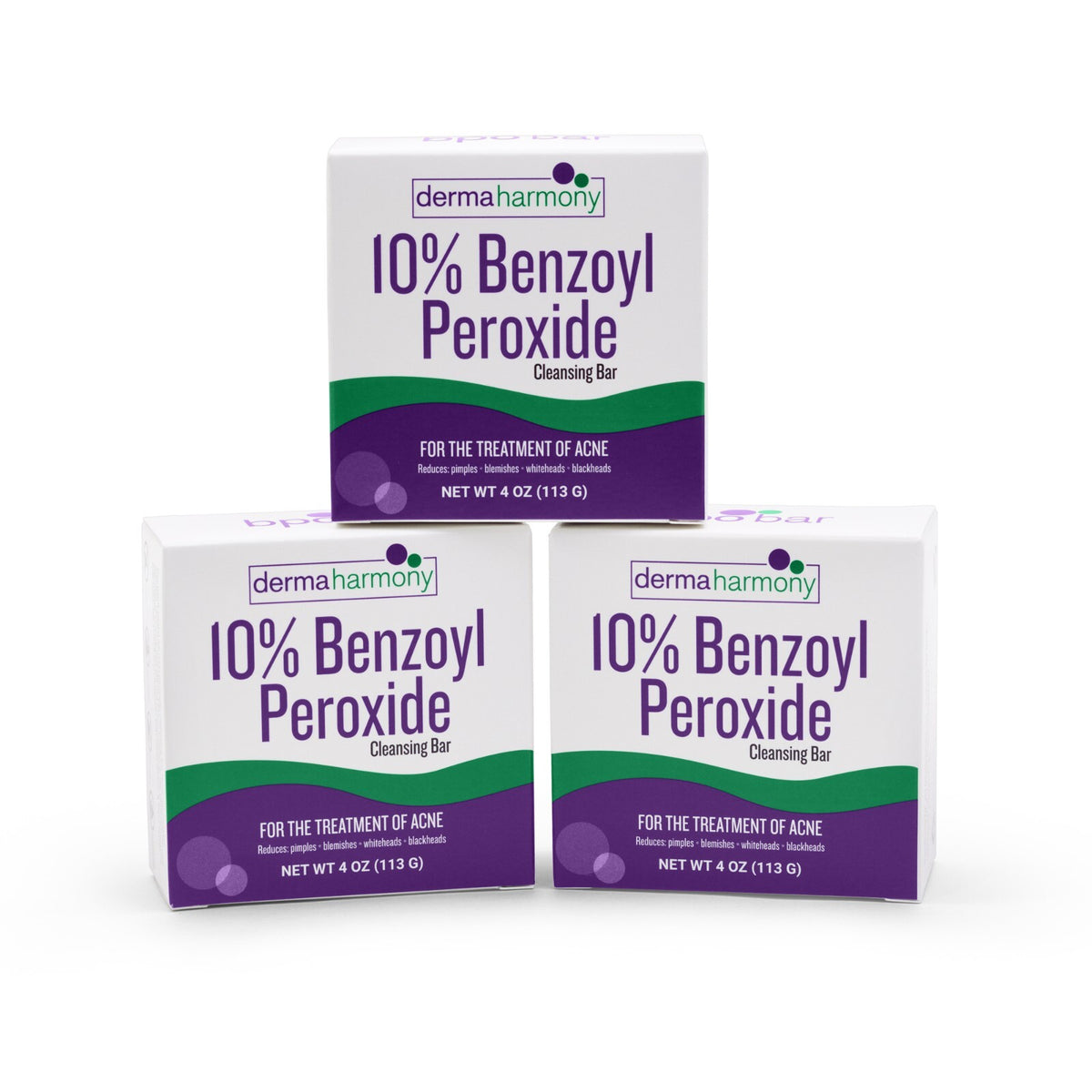 10% Benzoyl Peroxide Acne Cleansing Bar - Non-Soap, 4oz, Pack of 3