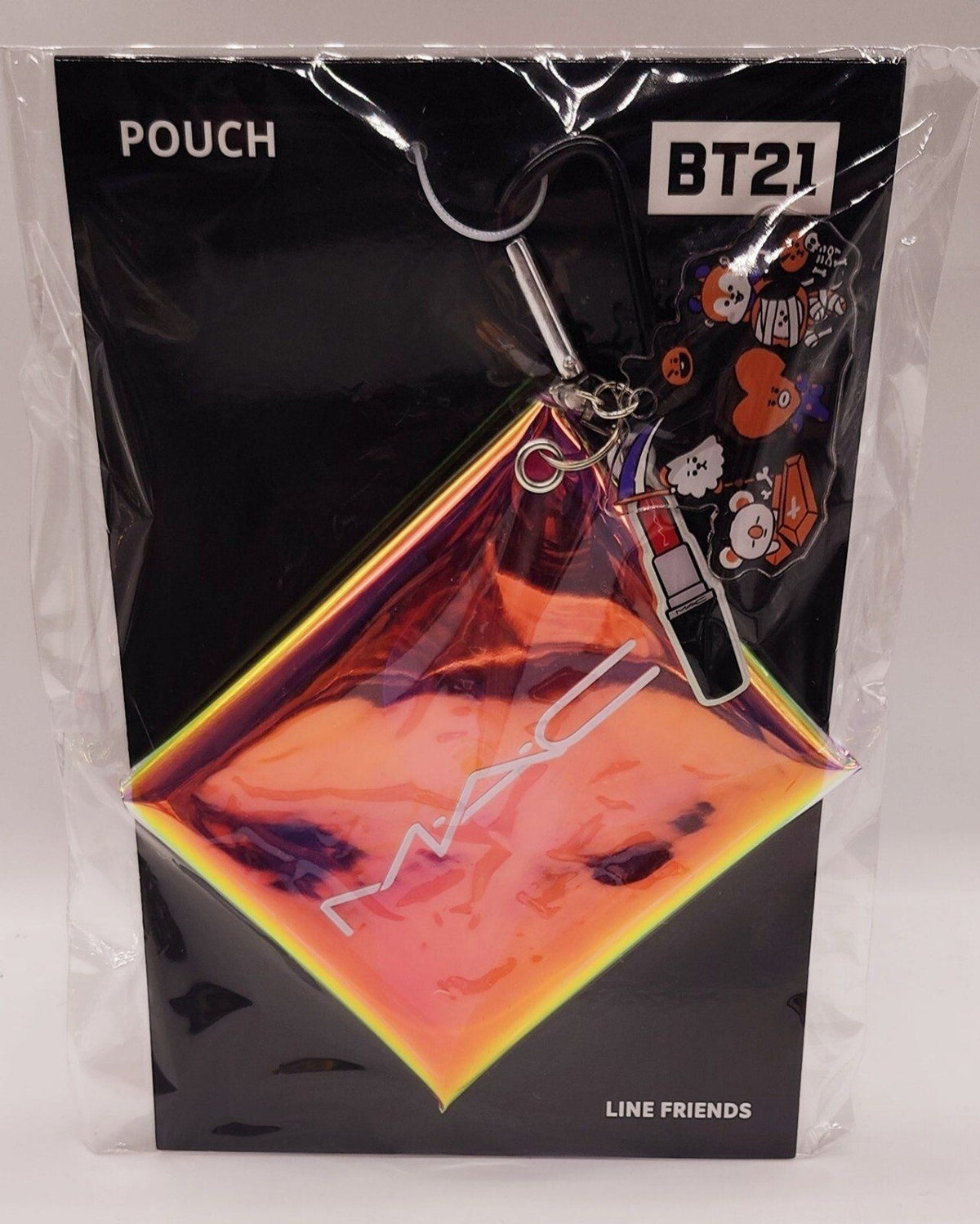 MAC Cosmetics BT21 Pouch & Keychain Set - BTS Line Friends PVC Accessory