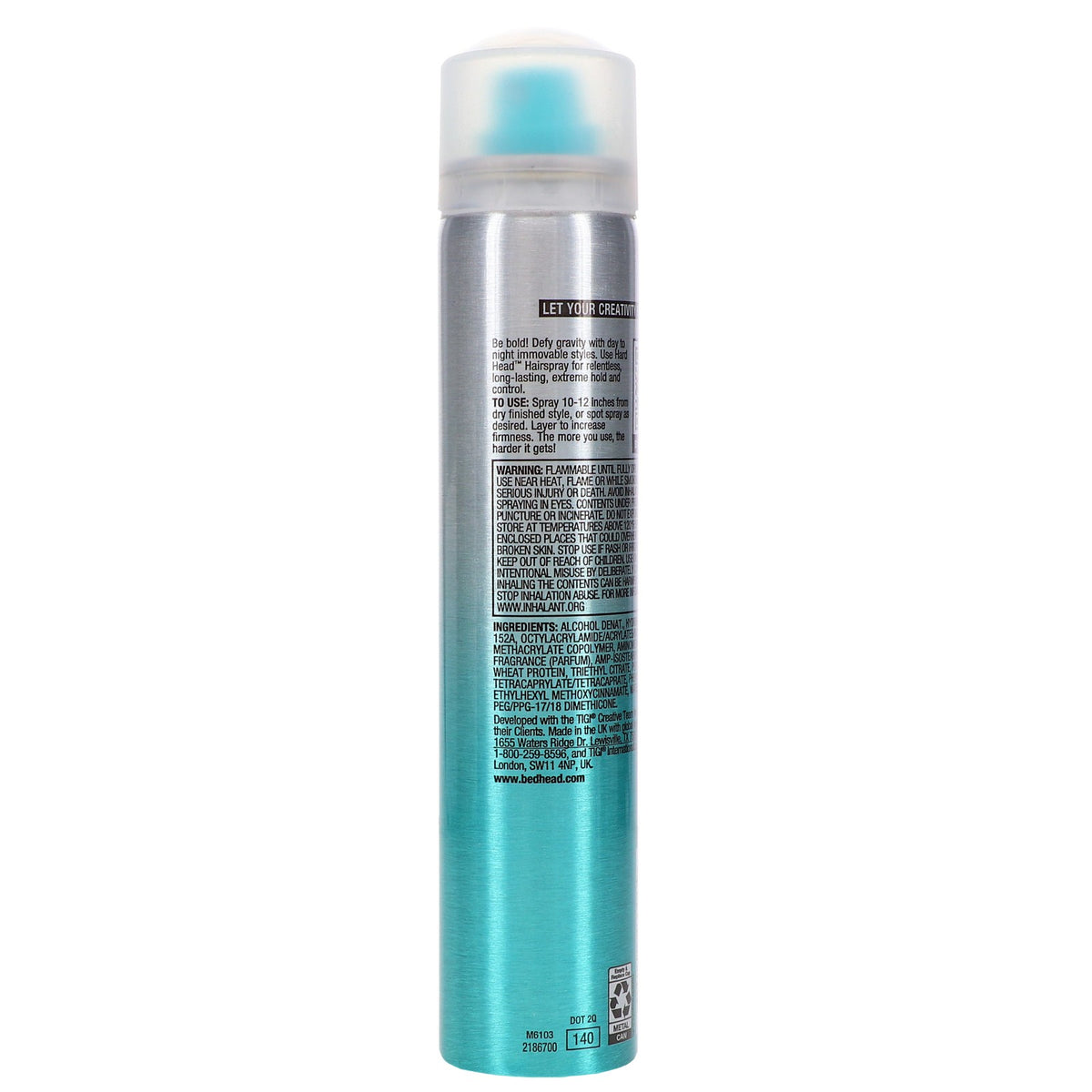Hard Hold Hair Spray 3 oz for Stubborn Hair, Strong Style Fixative