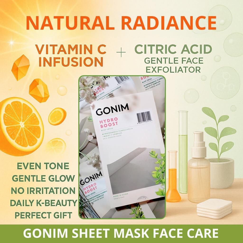 Collagen Sheet Face Mask 5-Pack - Hyaluronic Acid & Vitamin C