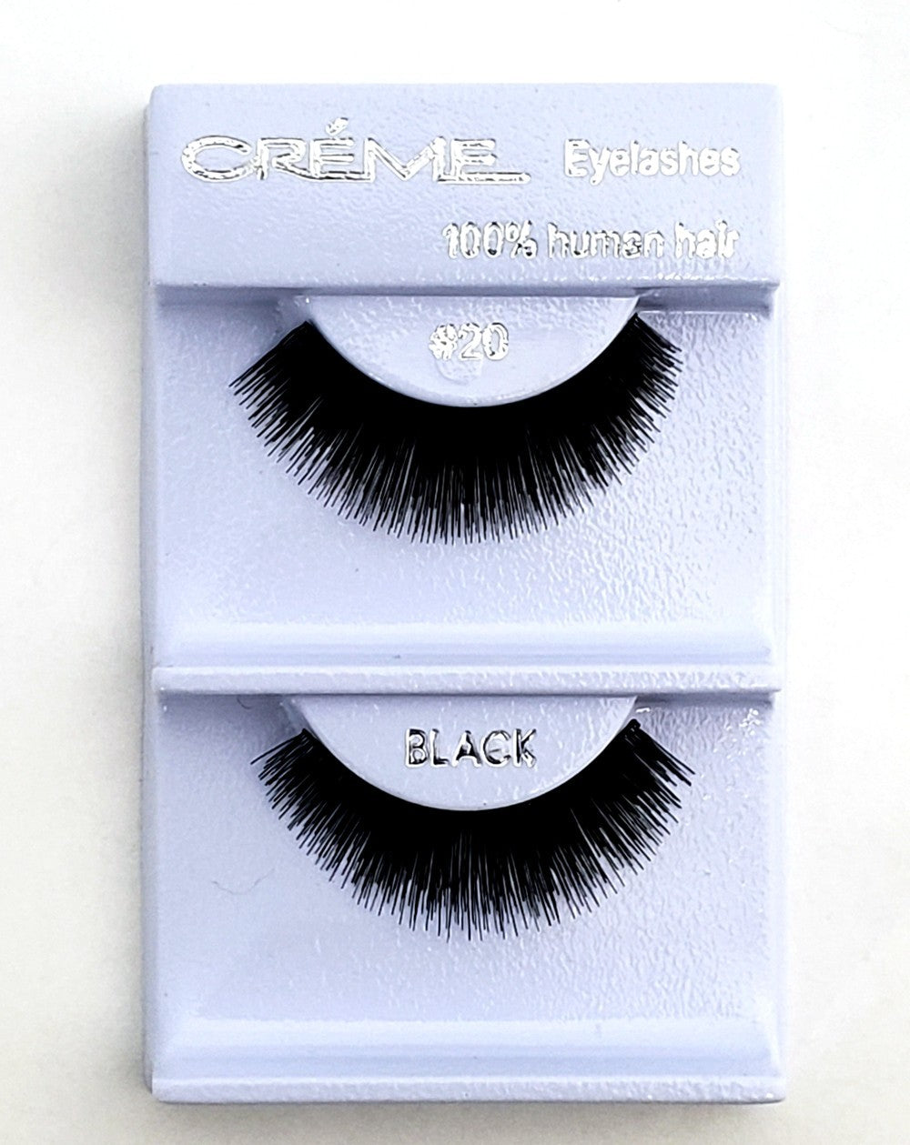 False Eyelashes Pack of 12 or 24 - Natural Human Hair, Handmade, Invisible Band