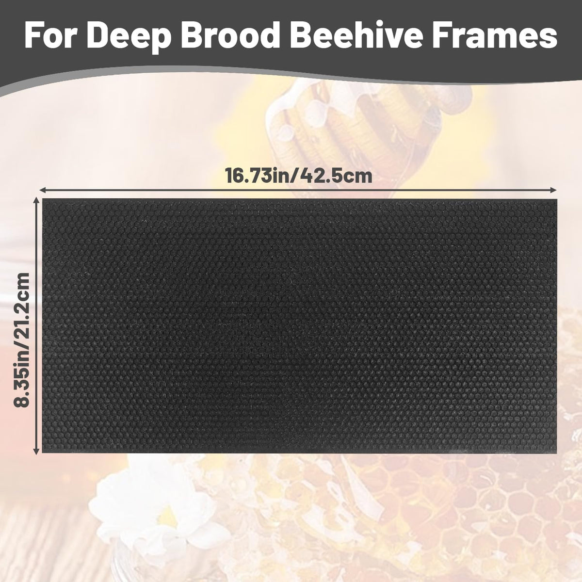 Beekeeping Waxed Coated Foundation Sheets - Deep Cell Size 16.7x8.4 Inch, Pack of 10