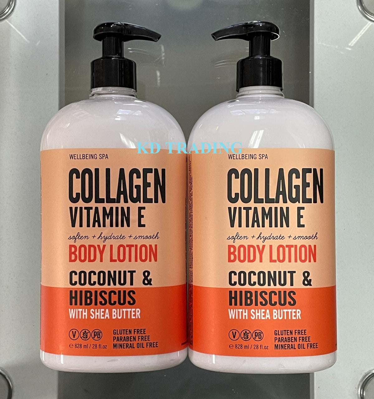 Collagen Vitamin E Body Lotion – Coconut Hibiscus & Shea Butter, 2-Pack