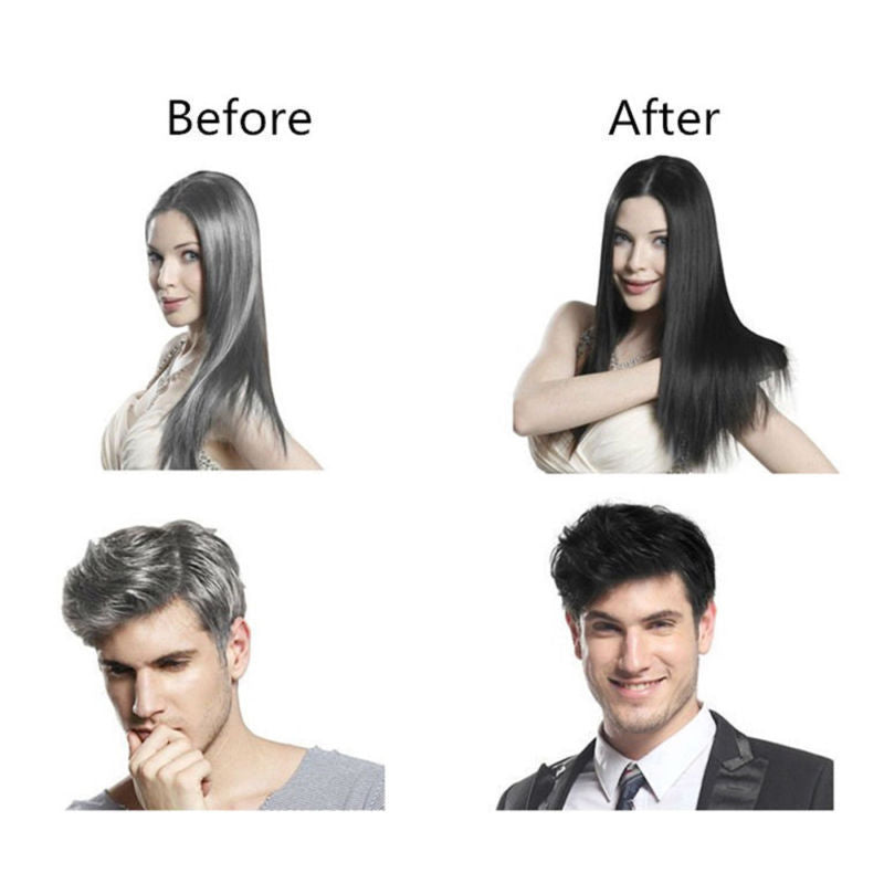 Black Hair Shampoo - 10 Sachets, Herbal Color & Repair