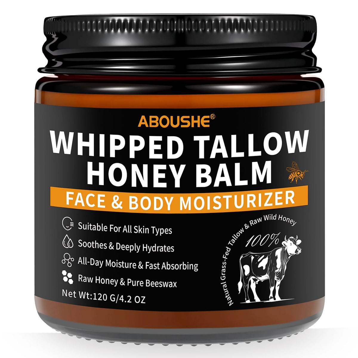 Organic Beef Tallow for Skin - Whipped Hydrating Face & Body Moisturizer