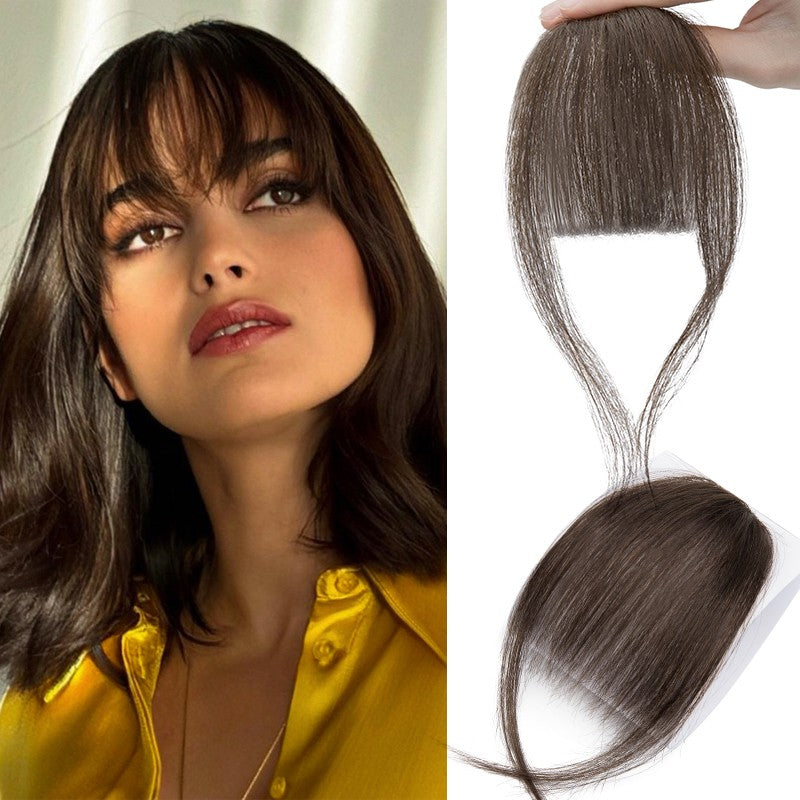 Clip-In Hair Bangs Extensions for Natural Look - Remy Human Hair, All Colors & Textures