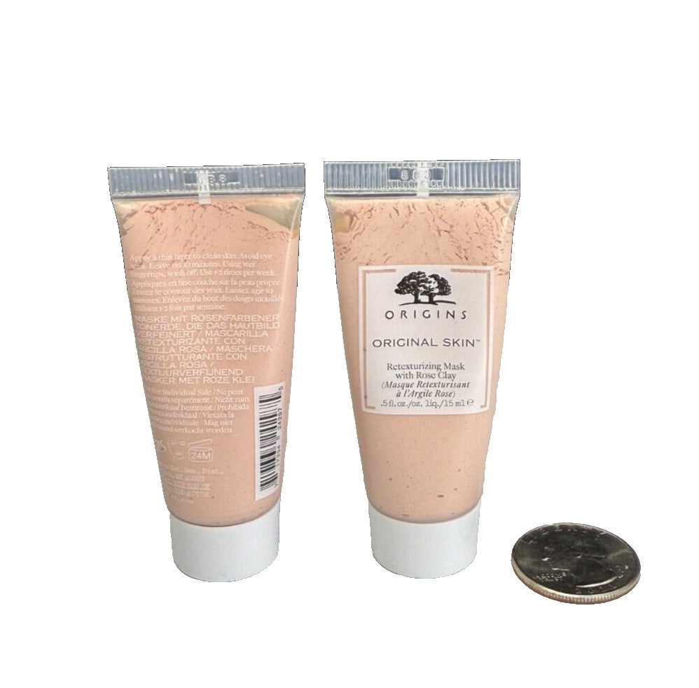 Rose Clay Retexturizing Mask, 0.5 oz – Pack of 2