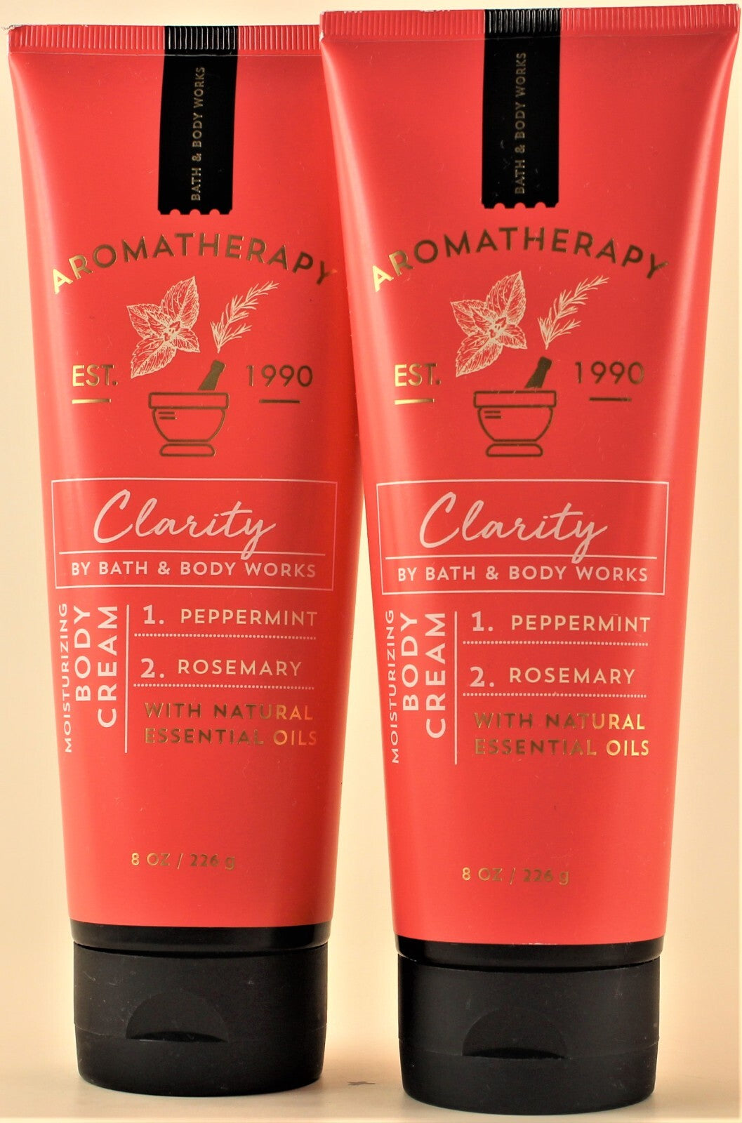 Peppermint Rosemary Body Cream Lotion 8oz - Set of 2