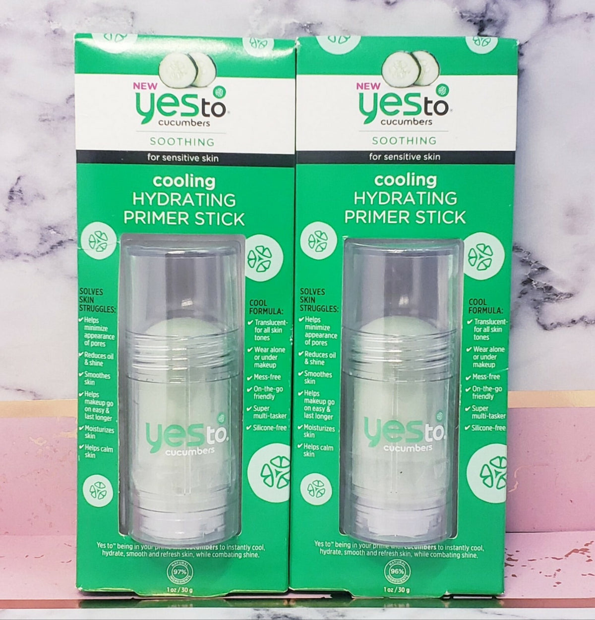 Cucumber Hydrating Primer Stick for Sensitive Skin (2 Pack)