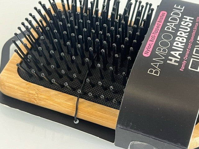 Giovanni Bamboo Paddle Hair Brush with Nylon Ball-Tipped Bristles