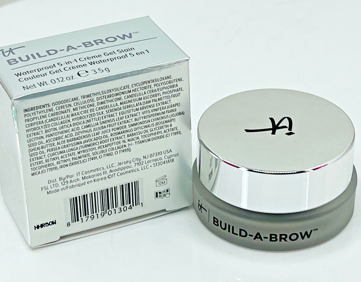 Build-A-Brow Waterproof 5-in-1 Eyebrow Gel Stain - Dark Brown, 0.12oz