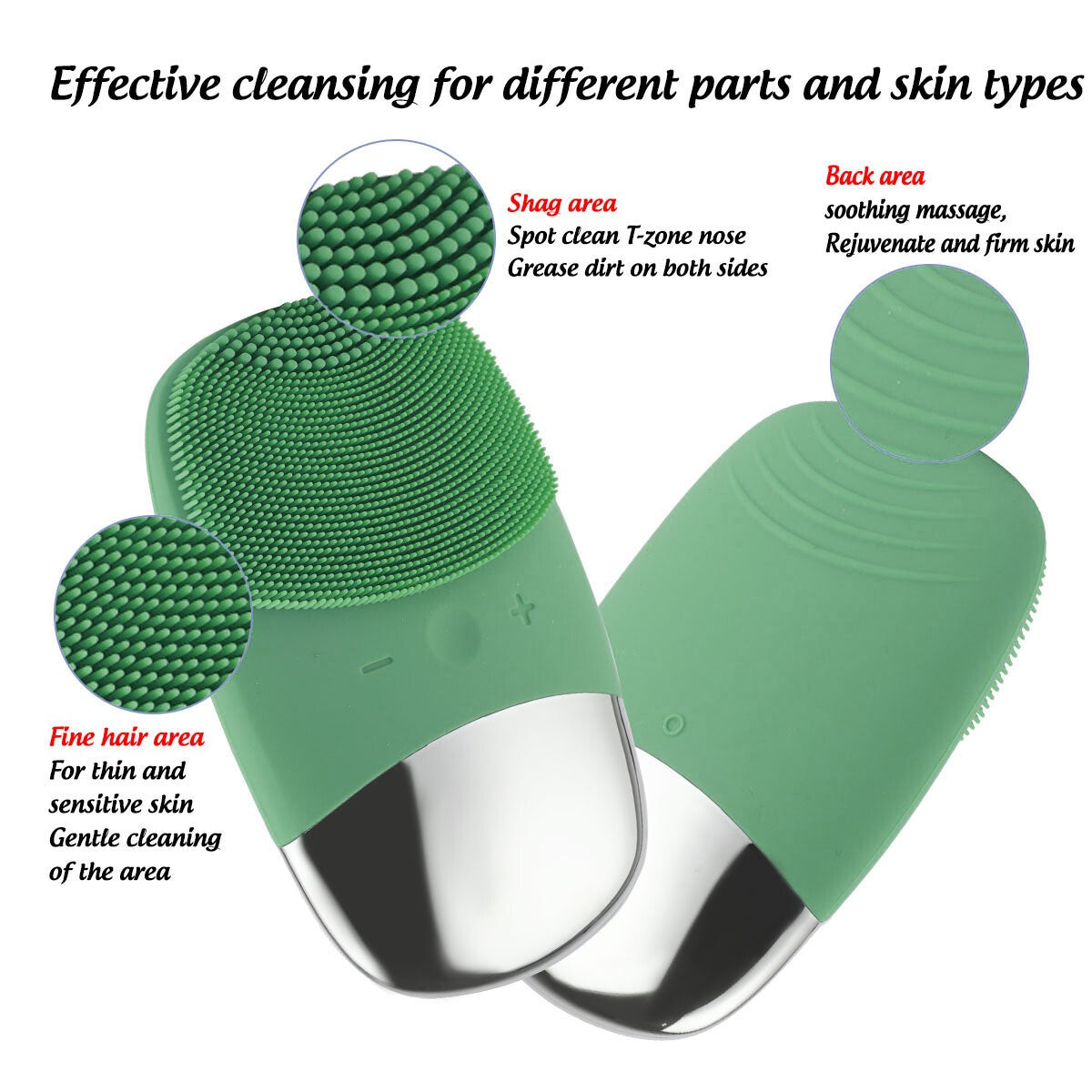 Electric Silicone Facial Cleansing Brush Waterproof Skin Care Massager