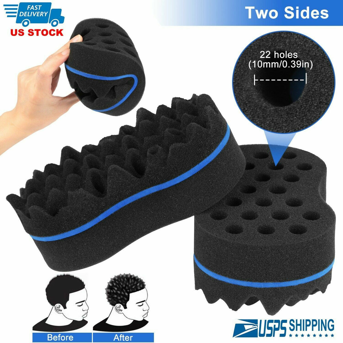 Magic Barber Sponge Brush Twist Hair For Dreadlock Coils Afro Curl