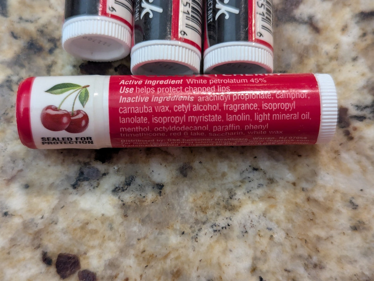 Lip Balm Set - Cherry Flavored Moisturizing Lip Care 4 Pack