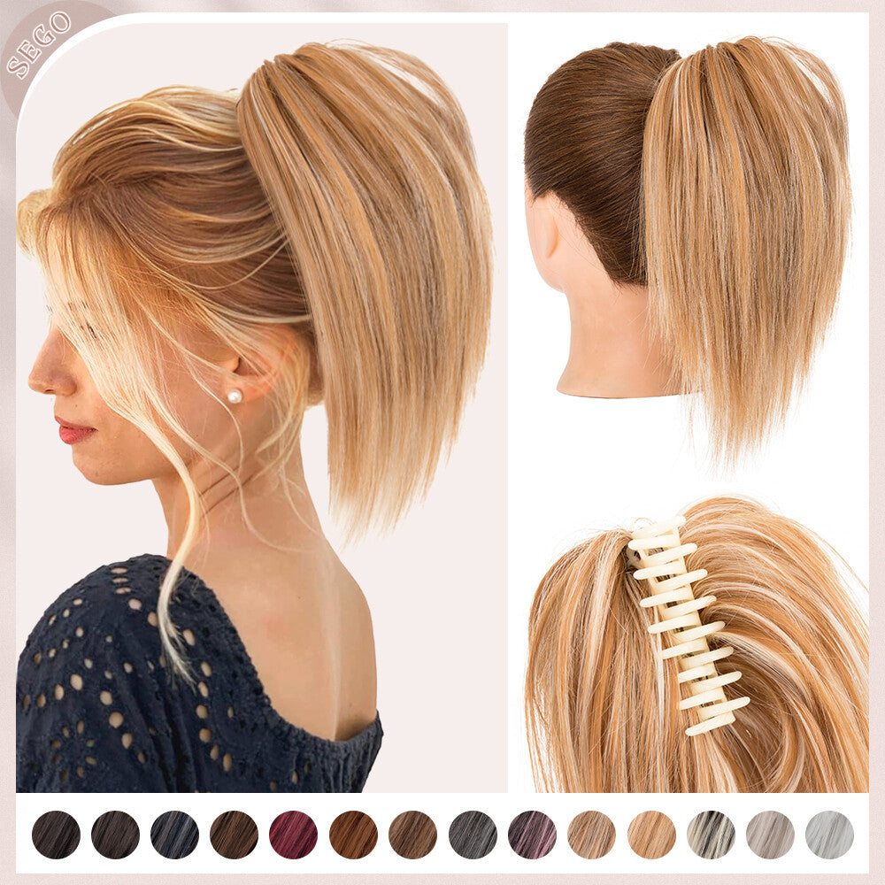 Thick Messy Bun Hair Piece with Scrunchie & Claw Clip - Hair Extensions, Updo Accessory