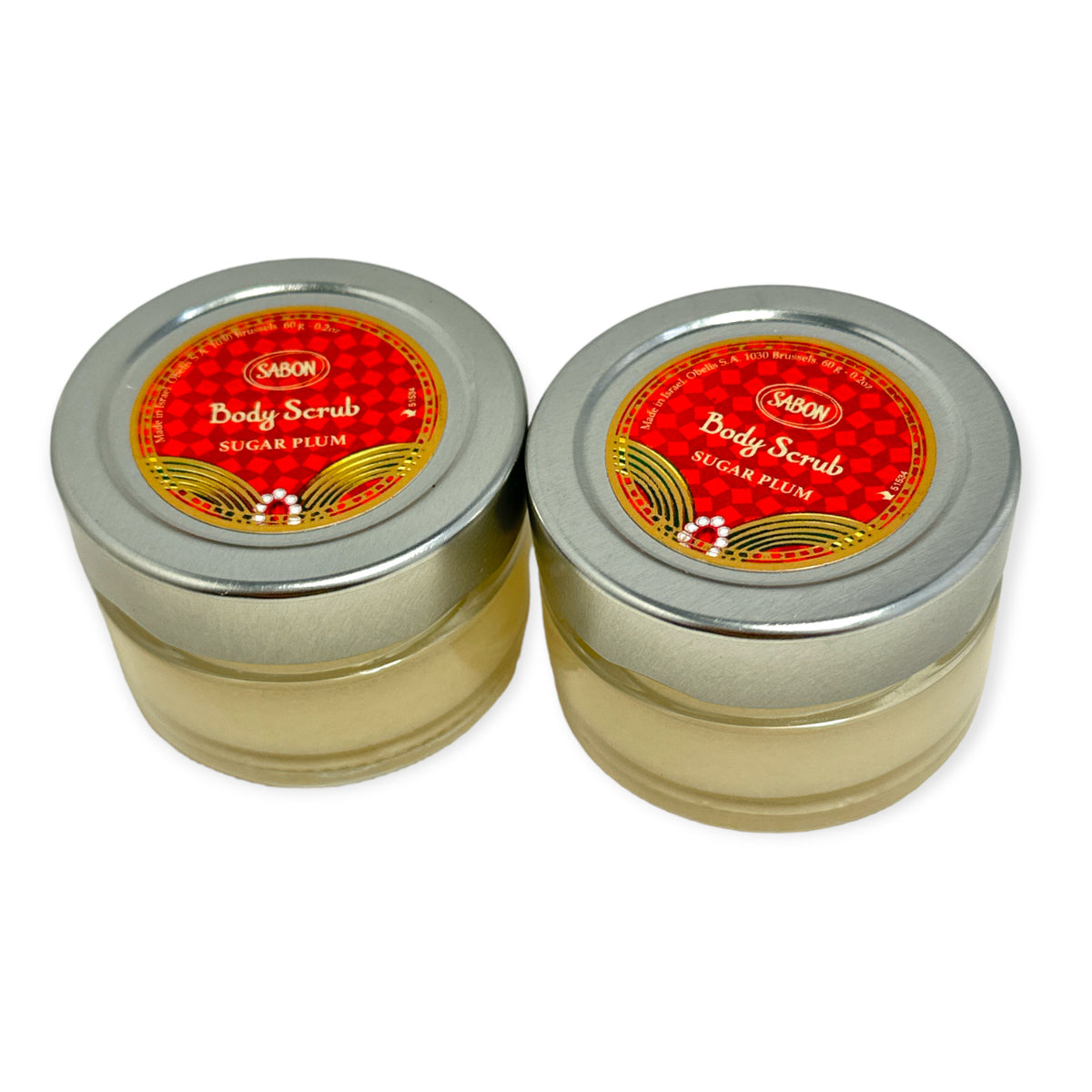 SABON Body Scrub Sugar Plum 60g/0.2oz. NEW; LOT OF 2
