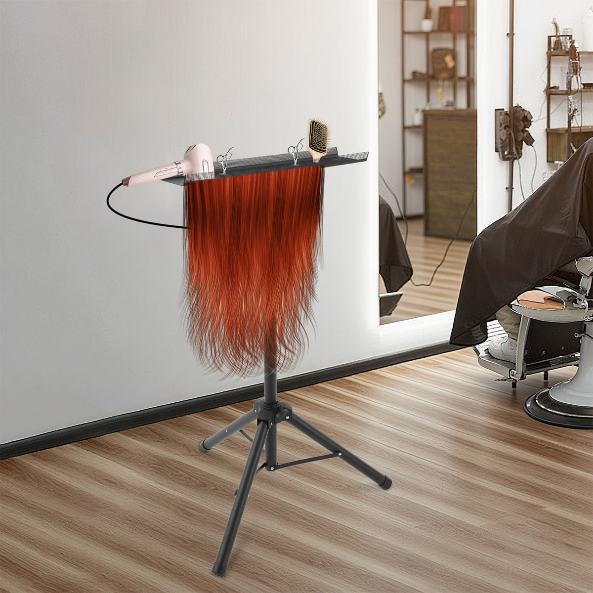 Adjustable Stainless Steel Hair Extension Holder Rack for Salon & Home Use