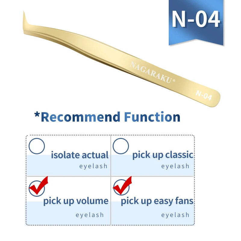 Eyelash Extension Tweezers Stainless Steel 3D Makeup Lash Applicator