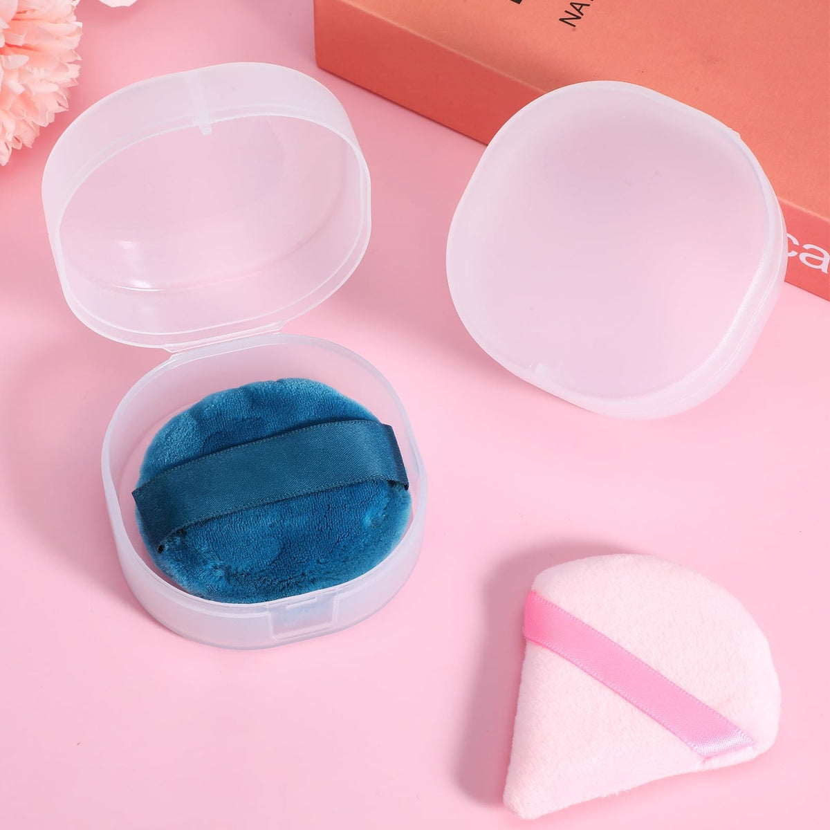 3 Pack Travel Cosmetic Cotton Pad Holder Reusable Plastic Containers