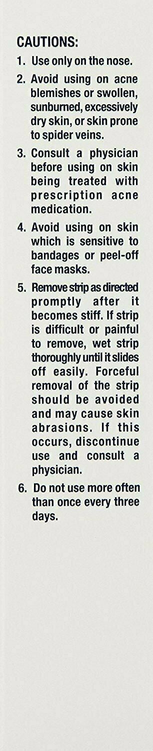 Deep Cleansing Nose Pore Strips for Blackhead Removal - Hypoallergenic, Unscented, 6 Count