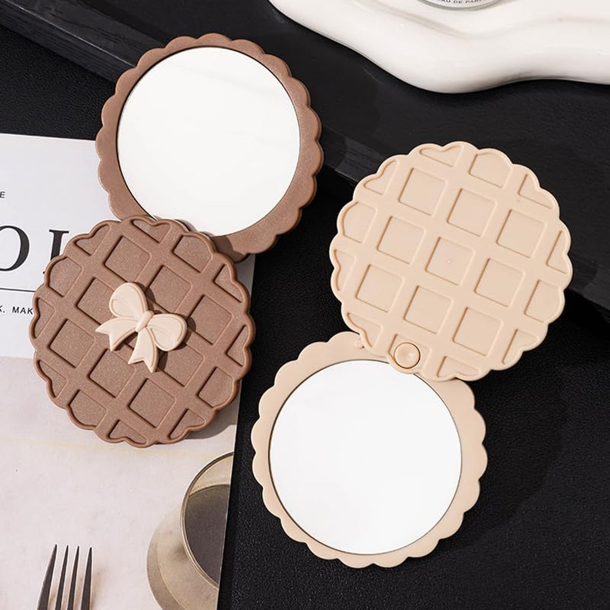 Mini Round Makeup Mirror for Travel & Purse - Compact & Portable