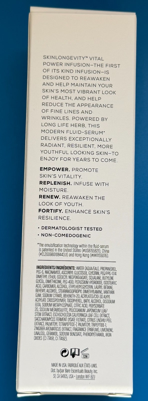 Skinlongevity Vital Power Infusion 3.4 oz