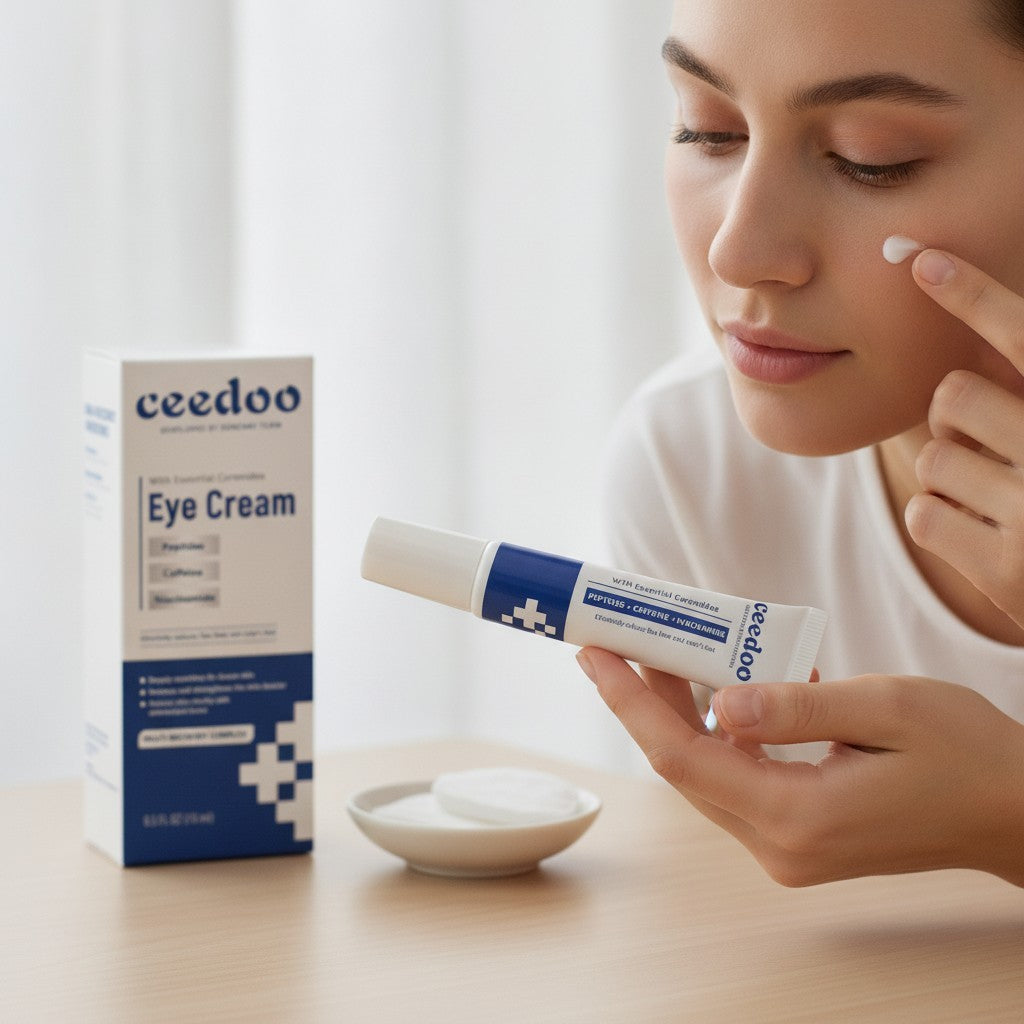 Luxury Under Eye Cream with Peptides and Caffeine - Rejuvenate Skin, 0.5 Oz