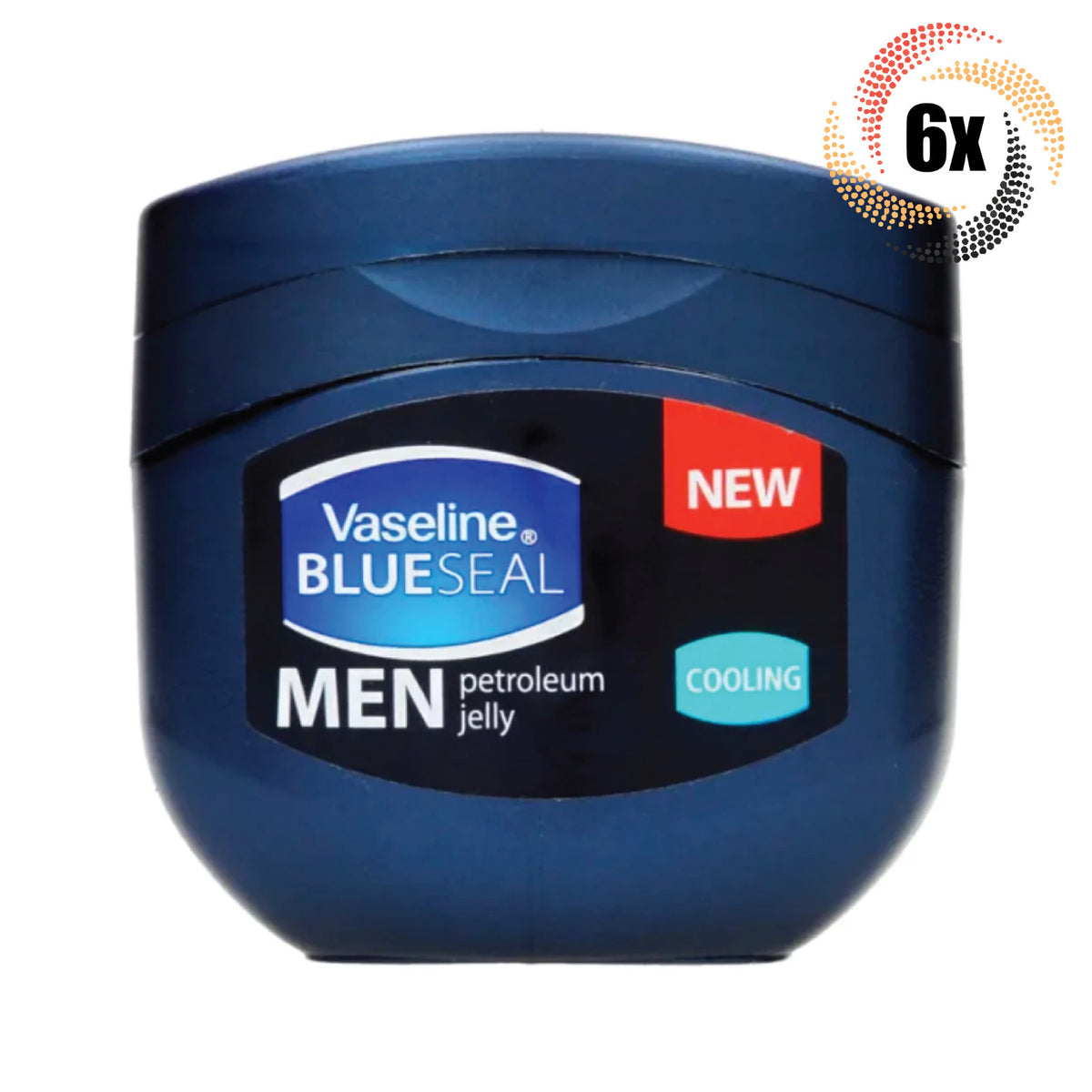 6x Jars Vaseline Blue Seal Men's Cooling Petroleum Jelly | 8.5oz Fast