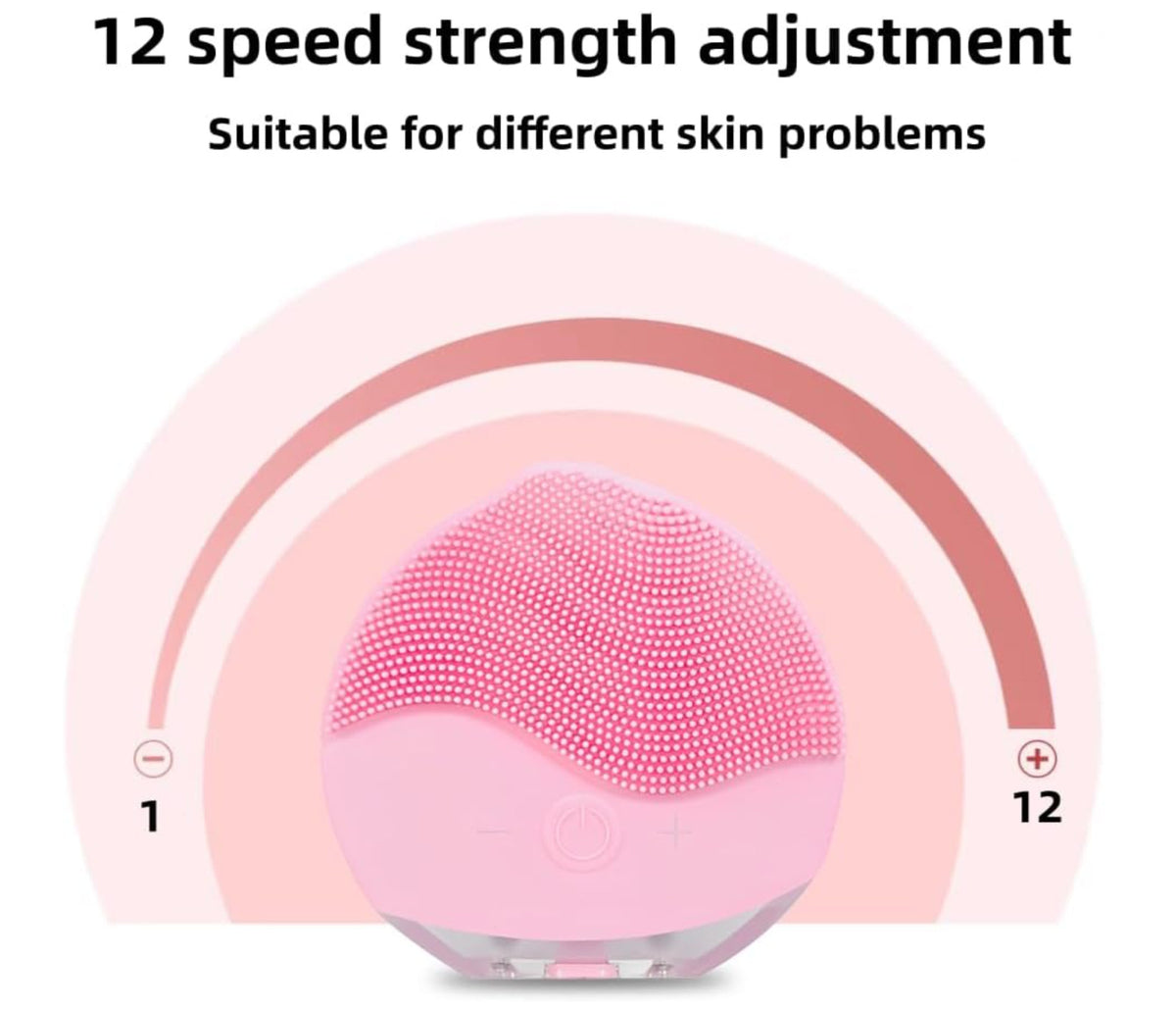 Facial Cleansing Brush Anti Aging Massager, Waterproof Silicone Skin Care Tool