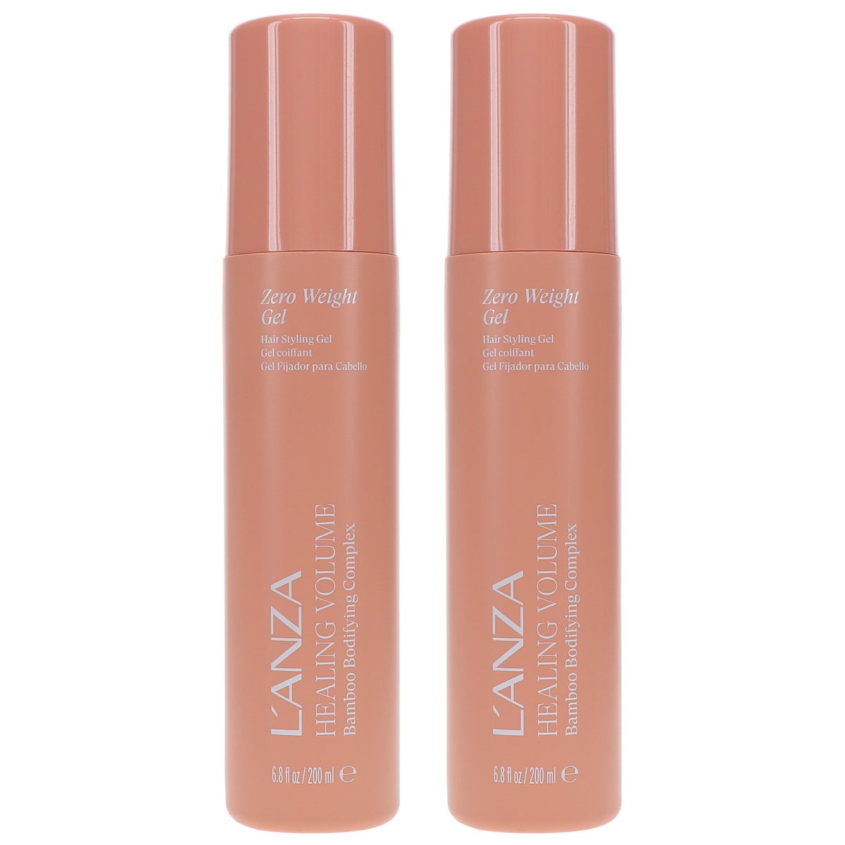 L'ANZA Healing Volume Zero Weight Gel - 6.8 oz, Pack of 2 for Hair Volume & Shine