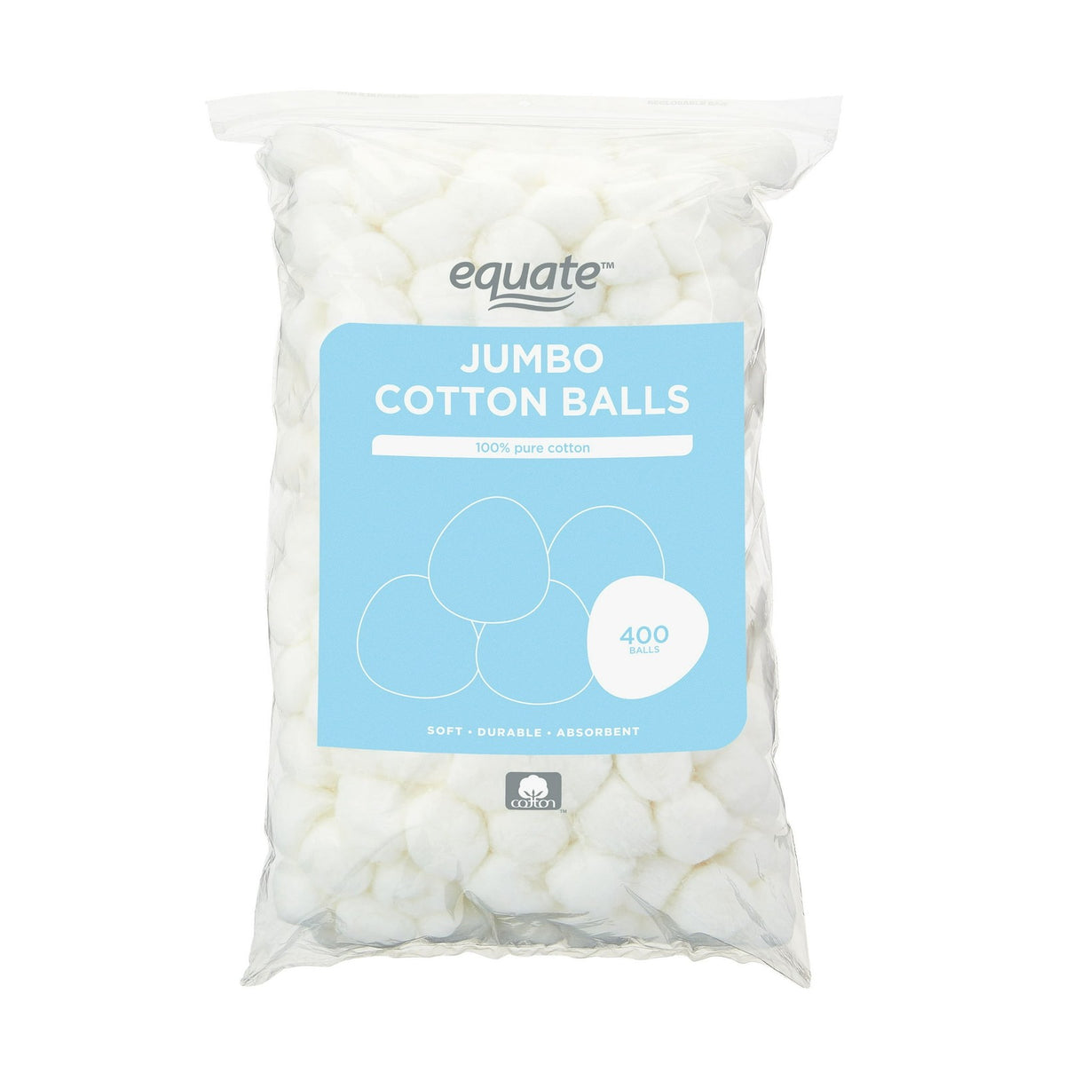 Jumbo Cotton Balls 400 Count 3 Pack for Skincare Makeup Household Use