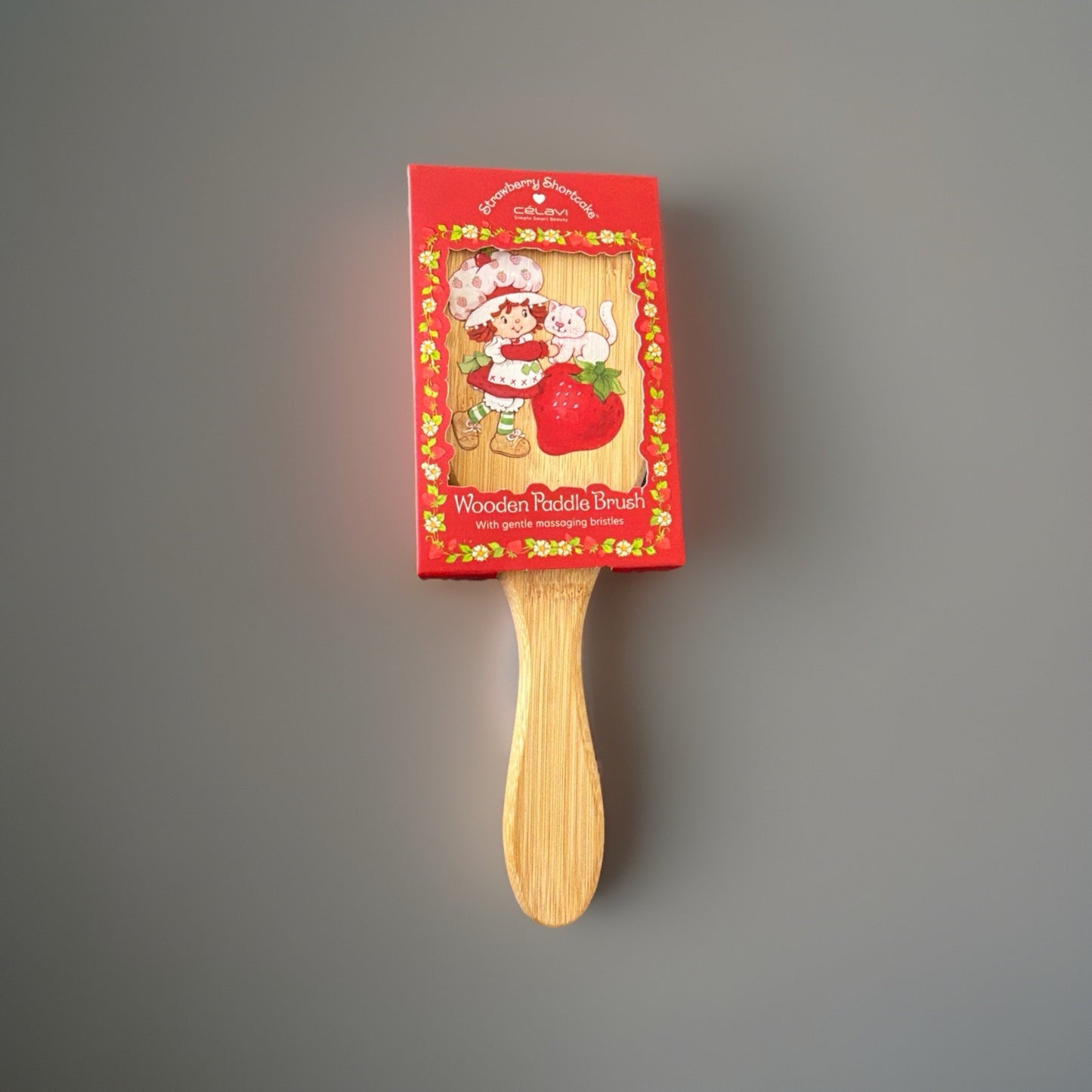 Strawberry Shortcake Wooden Paddle Brush for Hair & Body - New
